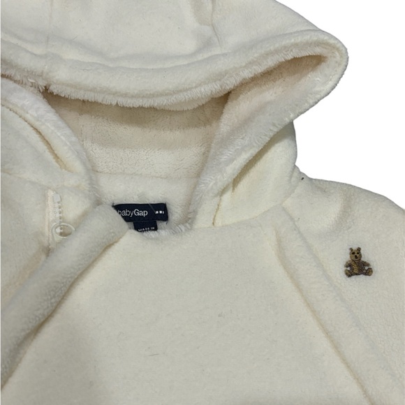 Gap baby‎ one piece bear detail white slumber winter suit 6-12 months - Picture 4 of 8